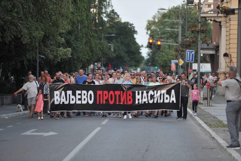 Protest u Valjevu, foto: Branko Ivković/FB